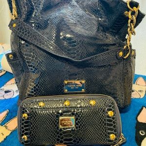 Michael Kors Snake Embossed Bag & Wallet